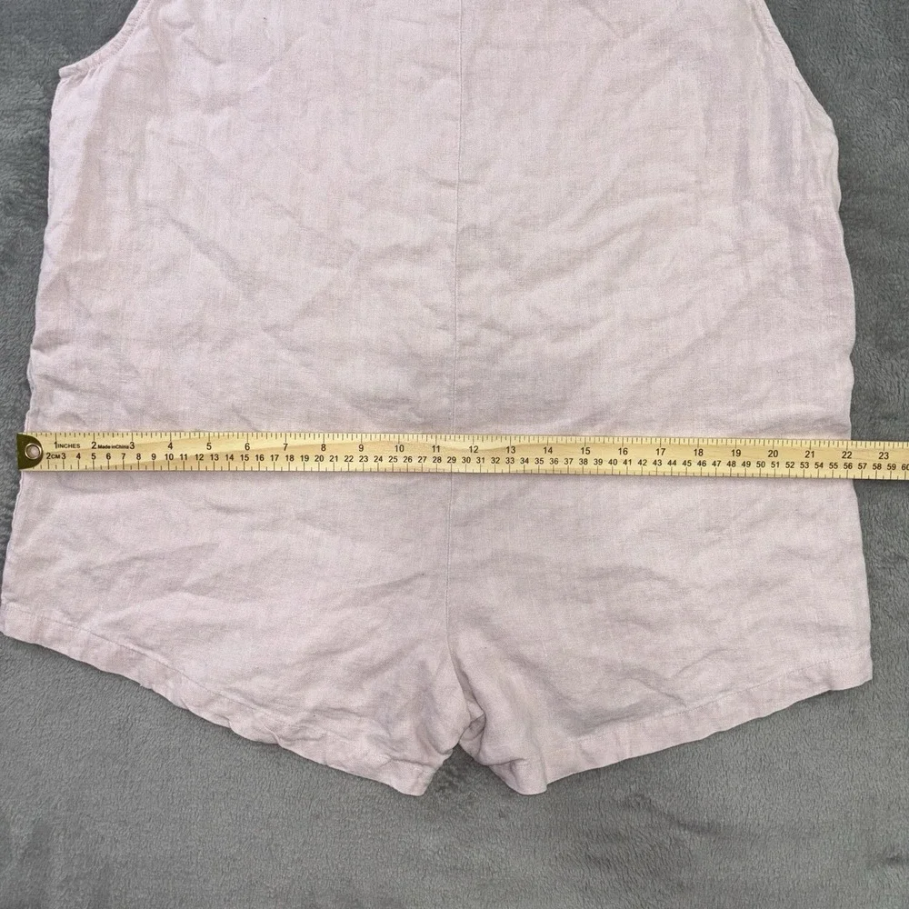 Beyond Nine Jumpsuit Womens M Pink Playsuit Romper 100% Linen Pocket Made in UK - Picture 9 of 14